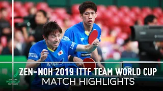Koki Niwa/Maharu Y. vs Tom Jarvis/Paul Drinkhall | ZEN-NOH 2019 Team World Cup Highlights (Group)