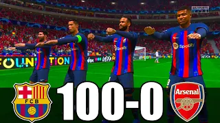 FIFA 23 | RONALDO, MESSI, MBAPPE, NEYMAR, ALL STARS | FC BARCELONA 100 - 0 ARSENAL | UCL FINAL