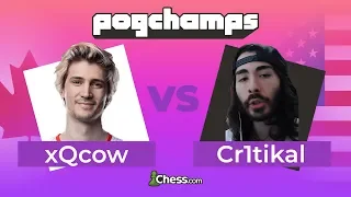 Lost in 6 moves - xQc vs Cr1tikal | Pogchamps Chess Tournament Game 2 | xQcOW