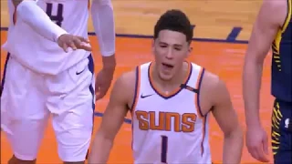 Devin Booker yelling, "that's f*cking bullsh*t" at ref, gets a tech.