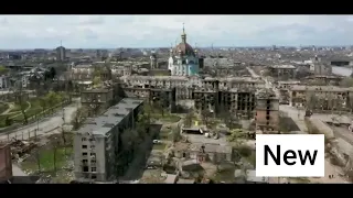 Ukraine mariupol drone view after russia attack. #russia #ukraine #warvideos #warzone