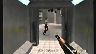 Goldeneye 007 - awful terrible gameplay from VHS tape from around 1998