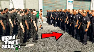 1000 COPS VS FRANKLIN 100 SECRUITY!!! (GTA 5 REAL LIFE PC MOD)