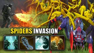 16 Spiders with Rip Tide! They are everywhere! | Dota 2 Ability draft