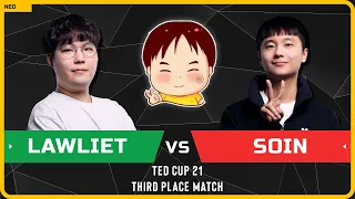WC3 - [NE] LawLiet vs Soin [ORC] - Third Place Match - Ted Cup 21