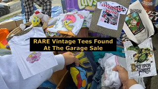 BOX FULL OF VINTAGE TEES FOUND AT THE GARAGE SALE.NASCAR, LOONEYTUNES, CARTOON NETWORK,CRAZY FINDS