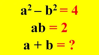 A Nice Algebra Math Problem | Find the Value of a+b.