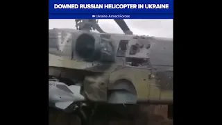 Ukraine shows downed Russian helicopter