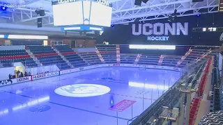 UConn hockey cuts ribbon at new Toscano Family Ice Forum