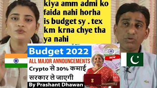 Pakistani Reacts to Union Budget 2022 Analysis | Crypto Tax Introduced! By Prashant Dhawan