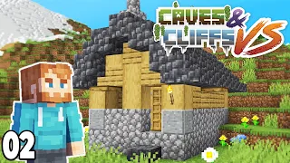 Caves & Cliffs VS   BUILDING MY STARTER HOUSE   Minecraft 1 18 Ep 2