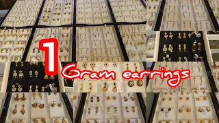 Daily wear Gold Earrings Fancy stud hanging design earrings collection/NSK Thangamaligai