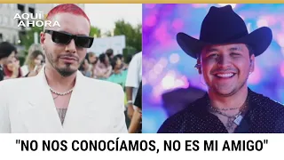 Christian Nodal habla de la polémica con el cantante J Balvin: "No nos conocíamos, no es mi amigo"