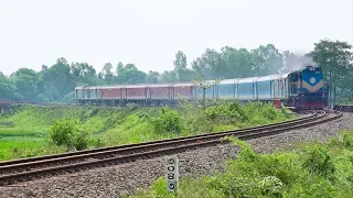 Maitree Express IR Rake passing through 3 rail curves in an uncut video clips || Indian Railways