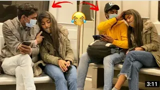 SLEEPING PRANK ON STRANGERS IN THA METRO PRANK | PRANK ON BOYS | EPIC REACTION