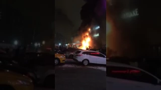 Пожар в ТЦ Рио г.Москва, горит ТЦ Рио