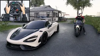 McLaren 765LT & Kawasaki Ninja H2 | The Crew Motorfest | Logitech g29 gameplay