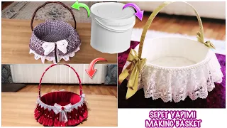 Making 3 Different Baskets with Plastic Buckets | Recycle | DIY
