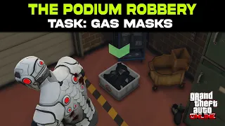 GTA 5 Online: THE PODIUM ROBBERY - TASK 2: Gas Masks Guide | Salvage Yard