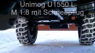 Unimog U 1550 L; M 1 : 8 mit Schneepflug