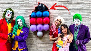 DESAFIO DO POP IT GIGANTE COM A ARLEQUINA, CORINGA, LADY JOKER E PENNY