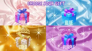 Choose Your Gift🎁4 Gift Box Challenge Pink, Blue, Gold& Purple🤩3 good 1 bad Are you a lucky person?🤔