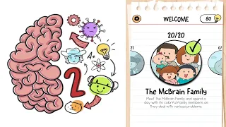 Brain Test 2: Tricky Stories Level 1 - 20 The McBrain Family Walkthrough