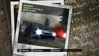 NFS MW Beating Earl With Subaru WRX STI Impreza (Junkman Parts)