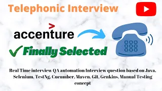 Accenture Automation Testing Interview Experience | Real Time Interview Questions and Answers