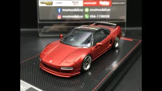 แกะกล่องรีวิวโมเดลรถ 1/64 Ignition Model - Honda NSX (NA1) Matte Red Metallic | mostmodelcar & hobby