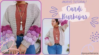 Cárdigan Burbujas a crochet // Tutorial paso a paso - tejelo a tu medida