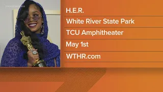 R&B singer H.E.R. performing at White River State Park in May