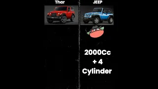 Mahindra Thar Vs Jeep Wrangler 🤠 - Comparison Video 🔥 || #shorts #Flame