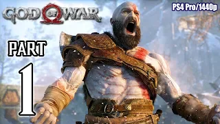 GOD OF WAR Walkthrough PART 1 (PS4 Pro) No Commentary Gameplay @ 1440p ✔