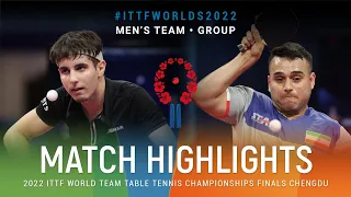 Highlights | Eduard Ionescu (ROU) vs Amir Hossein Hodaei (IRI) | MT Grps | #ITTFWorlds2022