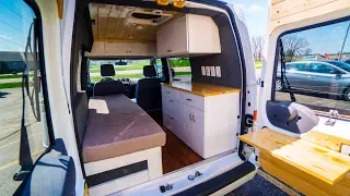 CUSTOM DIY TINY VAN | FULL VAN TOUR!!! ( 2012 Ford Transit Connect )