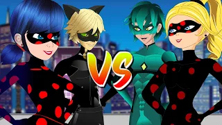 Viperion y Antibug Cloe vs Cat Noir y Antibug Marinette - BATALLA DE RAP ANIMADA