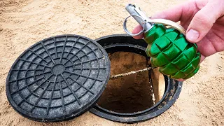 EXPERIMENT : Underground Hatch and Sparklers vs WaterMelon