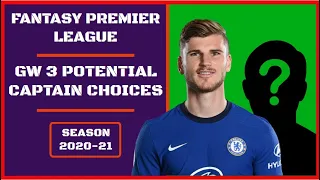 FPL 2020/21 : Potential CAPTAIN picks for GW 3  || Differential captain || Fantasy Premier League
