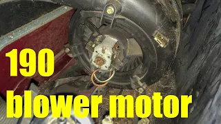 Mercedes 190 w201 Heater fan blower motor replacement