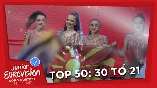 TOP 50: Most watched in 2017: 30 TO 21 - Junior Eurovision Song Contest