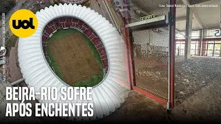 ESTÁDIO BEIRA-RIO SEGUE SEM LUZ, ÁGUA E COM MUITA LAMA