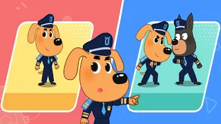 Who is the Best? Officer Dobermann or Sheriff Labrador - Play Checkers with Animals - Babybus Games