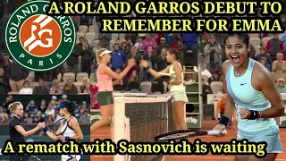 EMMA RADUCANU VS LINDA NOSKOVA FRENCH OPEN ROUND 1,RADUCANU TO FACE ALIAKSANDRA SASNOVICH IN ROUND 2