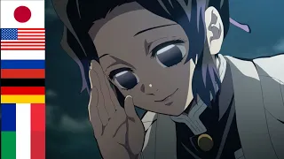 Shinobu saying "Moshi Moshi, Daijobu desu ka?" in 6 different languages | Kimetsu no Yaiba