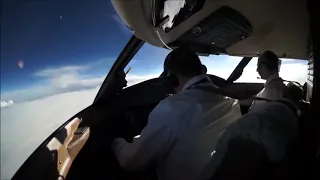 turbulence in flight cockpit view