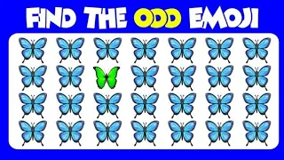 FIND THE ODD EMOJI OUT by Spotting The Difference! Odd One Out Puzzle | Find The Odd Emoji Quizzes