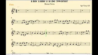 This Time I'll Be Sweeter Bossa C Inst Play Along Music Sheet Back Track