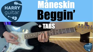 Beggin' - Måneskin - Full Guitar Lesson + Chords/TABS