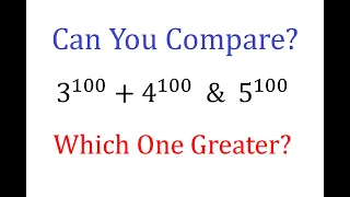 How to Compare Two Large Numbers? | Which Exponent Is Greater? | Math Olympiad